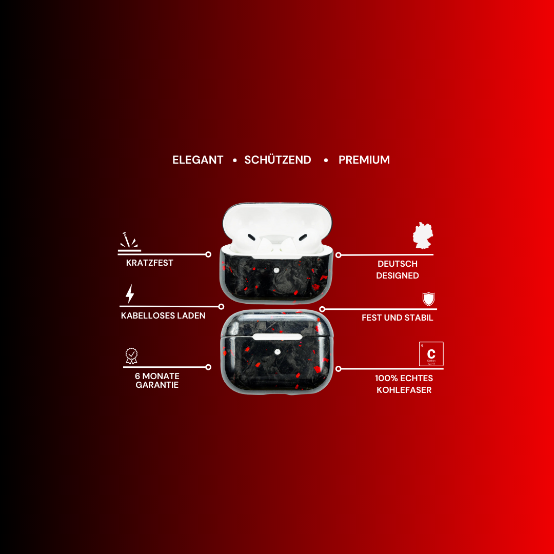 Geschmiedetes Kohlefaser-Magsafe-Launchpack - Rot