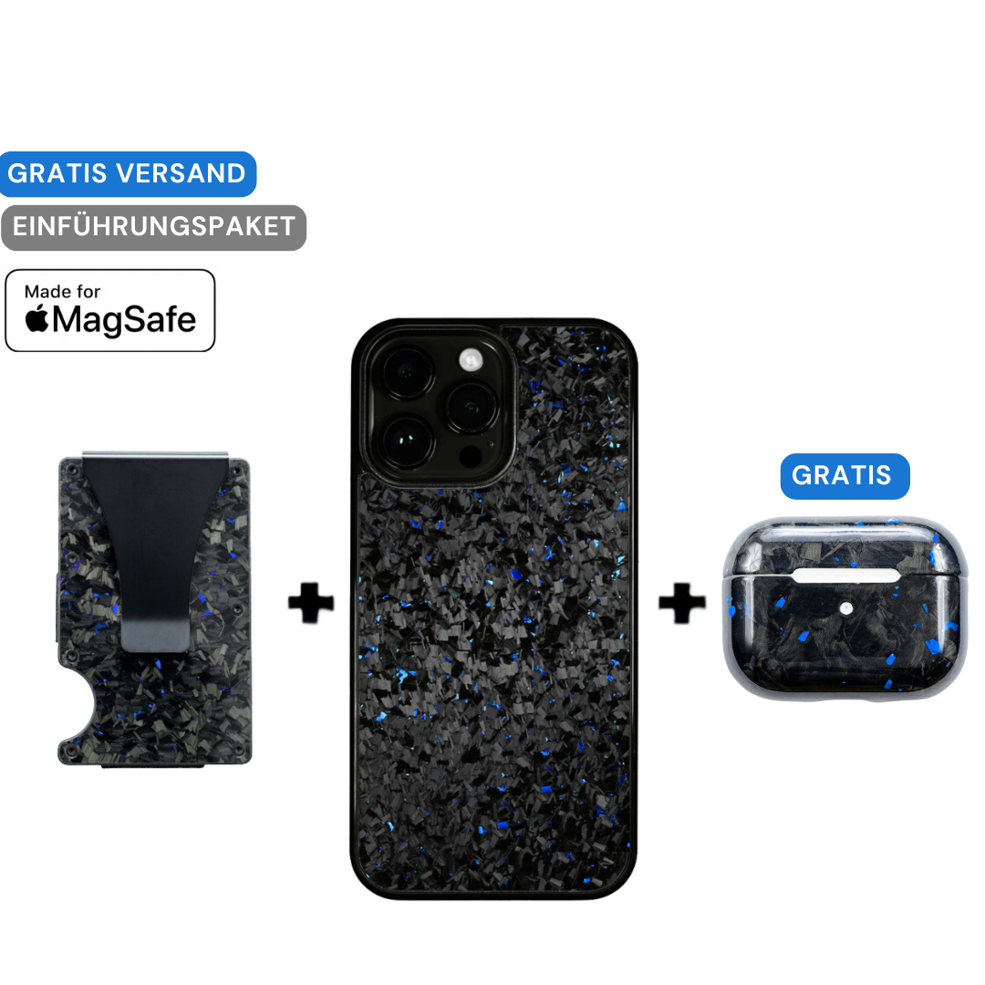 Geschmiedetes Kohlefaser Magsafe-Launchpack – Blau