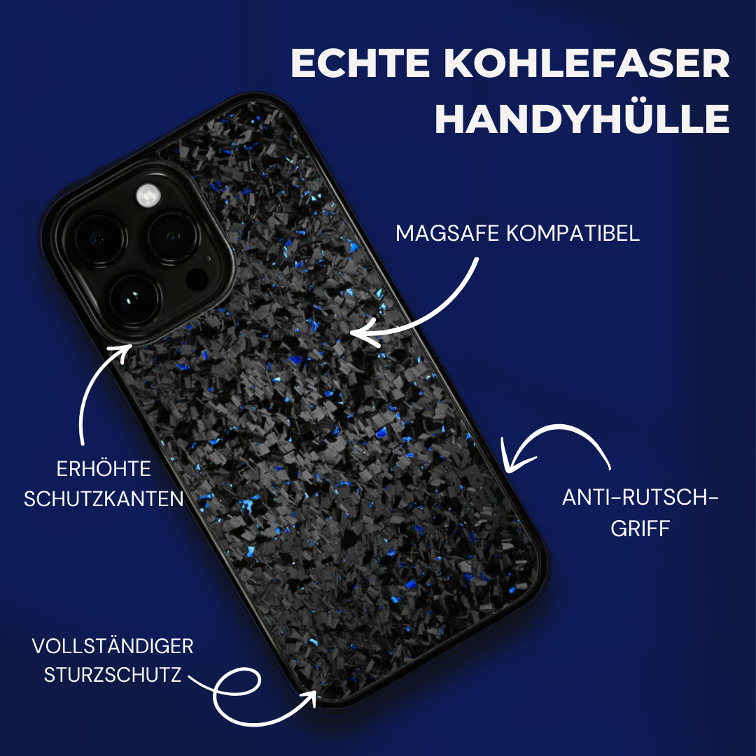 Geschmiedete Kohlefaser - Blau - (MAGSAFE)