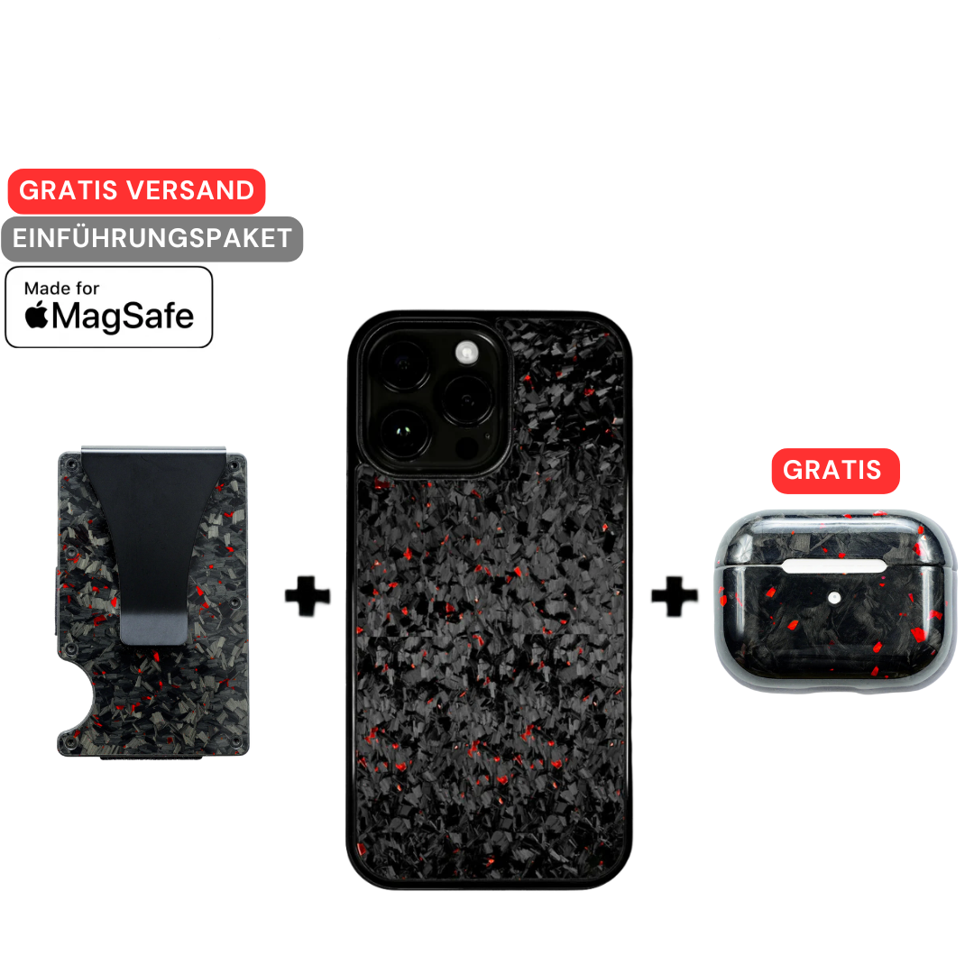 Geschmiedetes Kohlefaser-Magsafe-Launchpack - Rot
