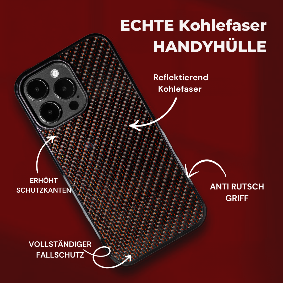 Reflektierende rote Handyhülle