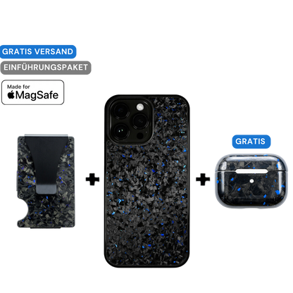 Geschmiedetes Kohlefaser Magsafe-Launchpack – Blau