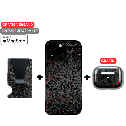Geschmiedetes Kohlefaser-Magsafe-Launchpack - Rot