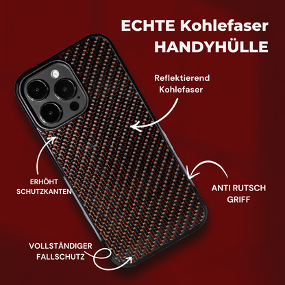 Reflektierende rote Handyhülle